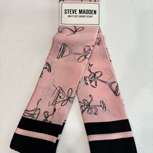 Steve Madden Pink and Black Multi-Use Scarf